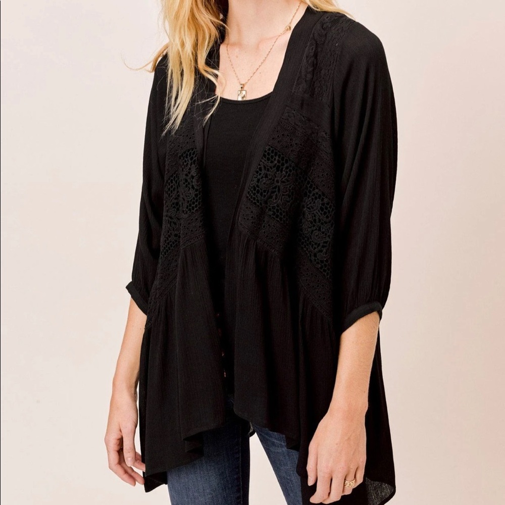 Lovestitch Woven Cardigan